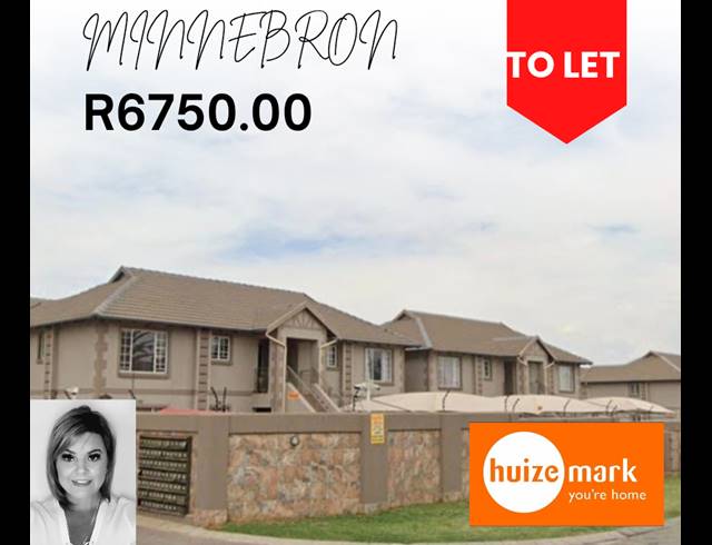 2 BEDROOM TOWNHOUSE RENTED IN MINNEBRON